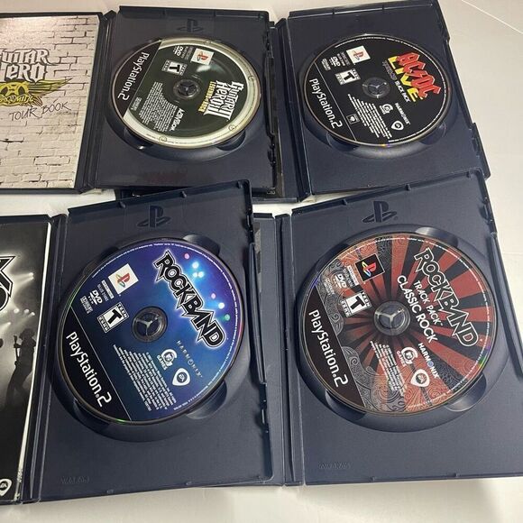 Rock Band Guitar Hero PlayStation 2 Bundle Lot PS2 RB1 AC/DC Classic Rock Track - Picture 3 of 6